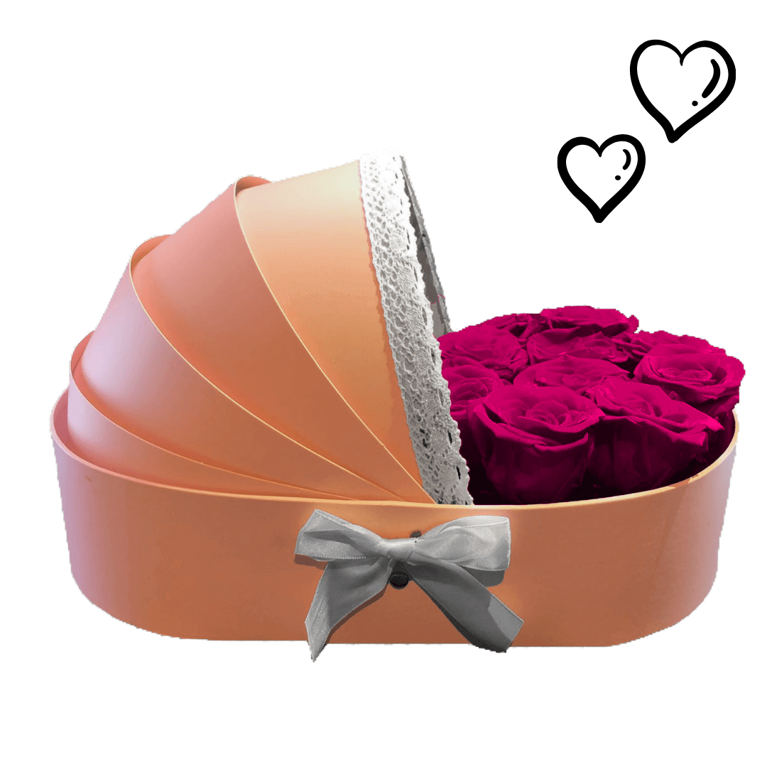 Boite de roses éternelles de couleur rose Boite de roses éternelles de couleur rose