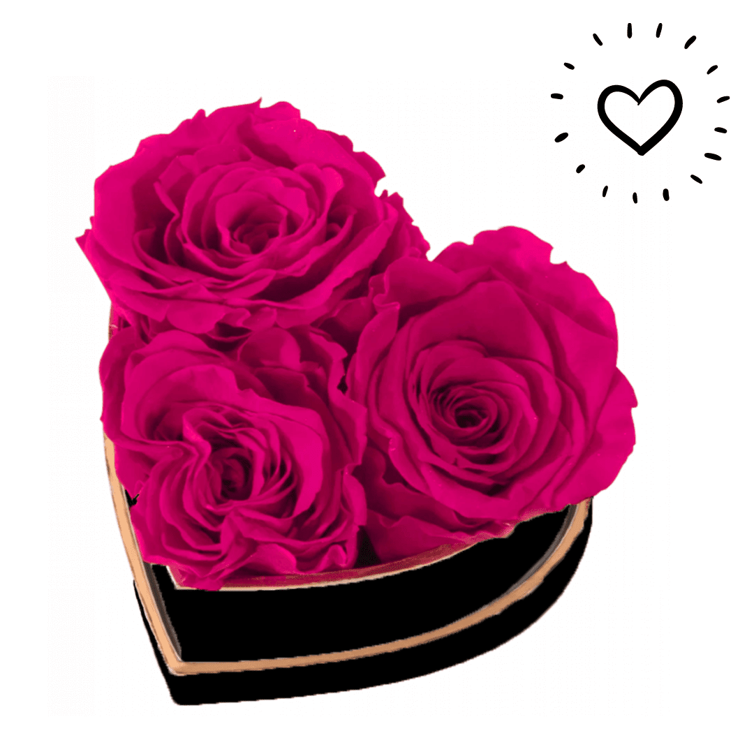 Petit Cœur 1 | The Luxury Box Boite de roses éternelles en forme de cœur