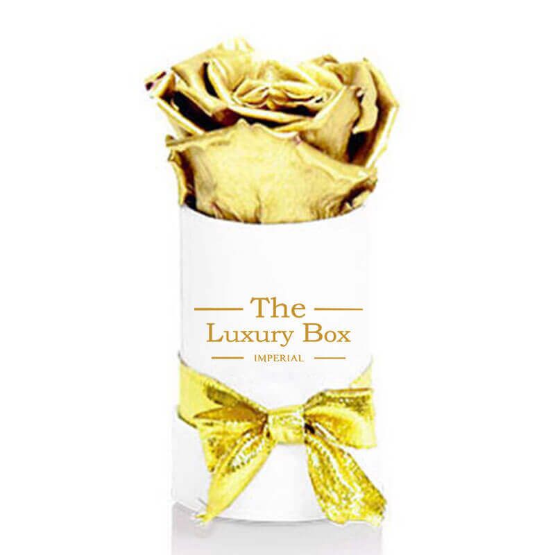 Mini Gold Cirle 14 1 | The Luxury Box Petite boite de roses en or