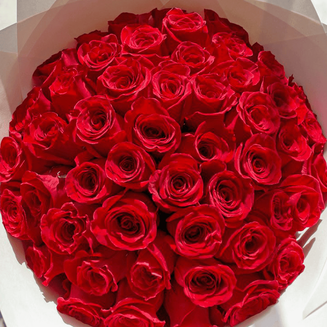 Bouquet de fleurs rouge 50 roses (4) 50 Roses Rouges