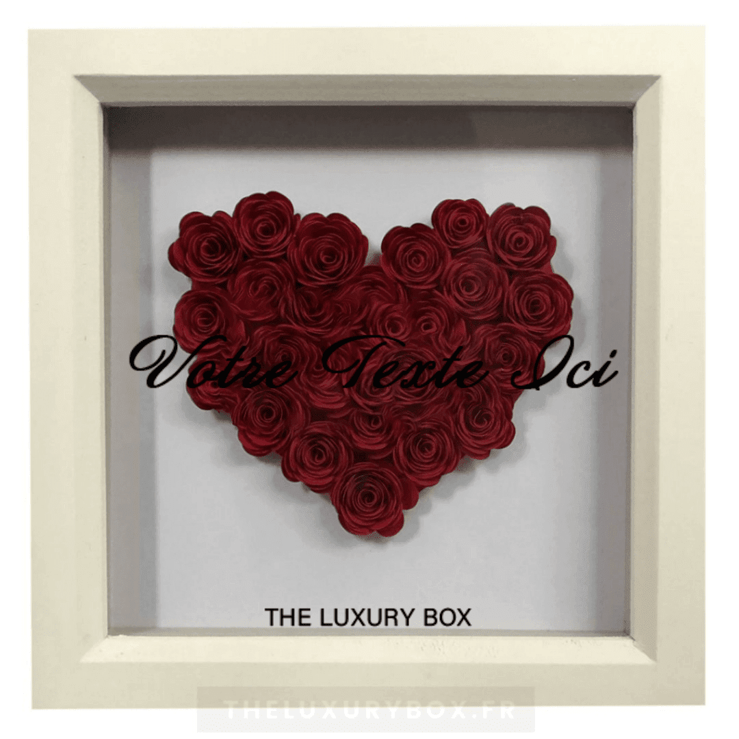 The Frame Box - Heart (8) Cadre de fleurs personnalisable