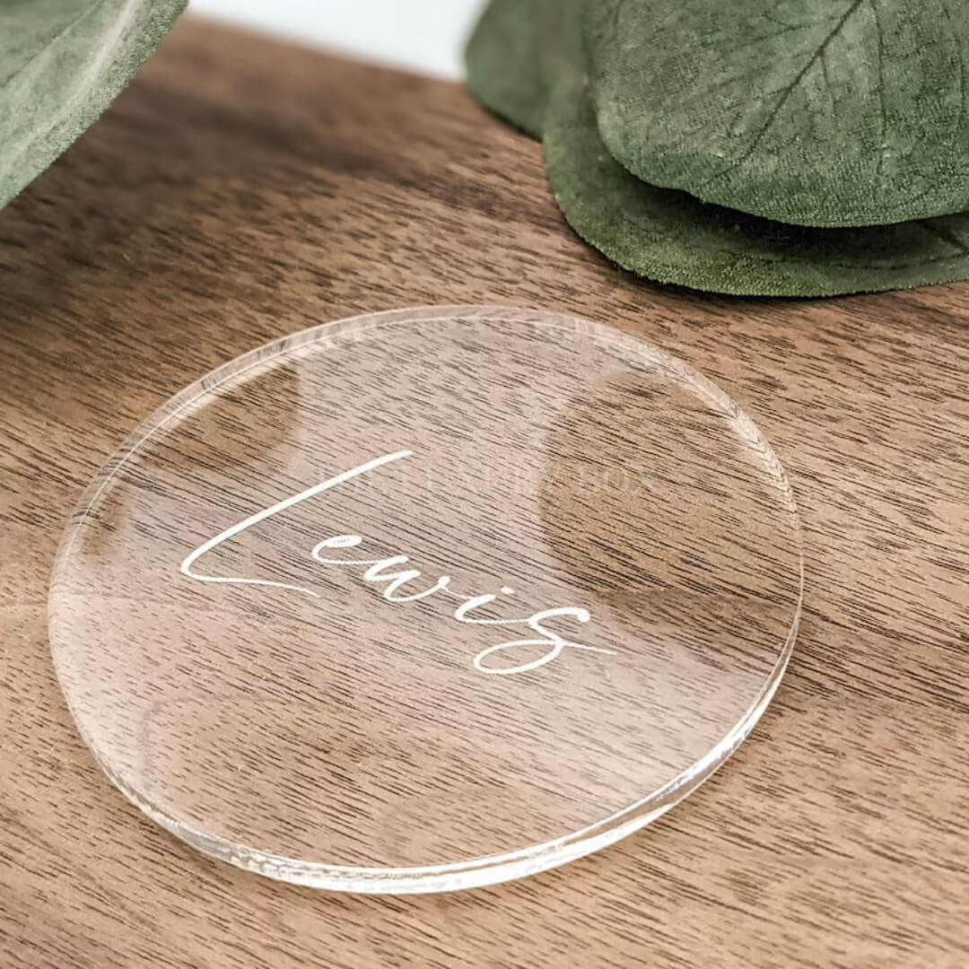 Acrylic Name Wedding (4) Carte nom invité