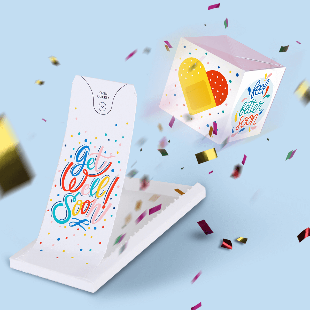 Carte Surprise Explosion de confettis GetWell Carte Surprise Explosion de confettis
