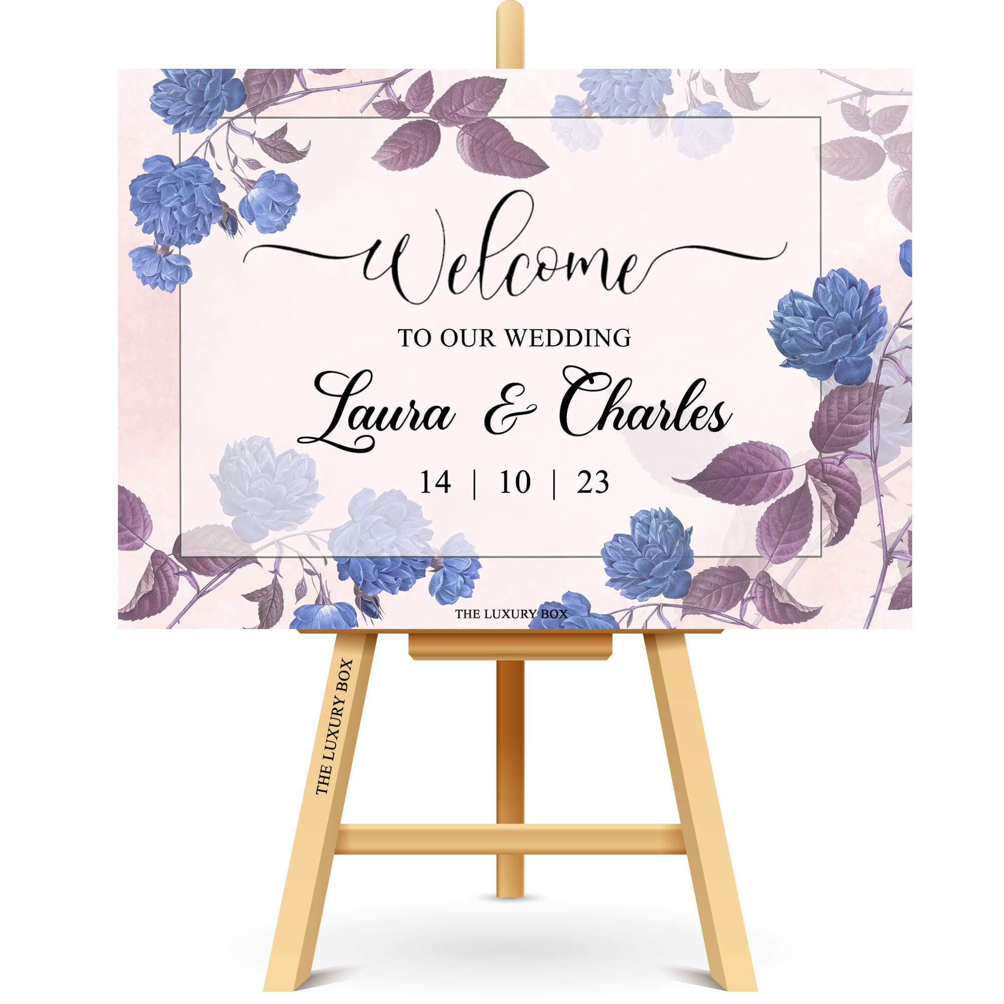 Horizontal Sign Box (15) Panneau Welcome Mariage