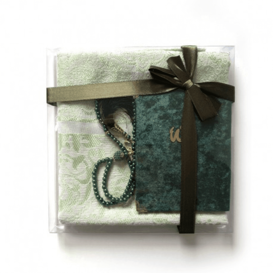 coffret-cadeau-coran-tasbih-tapis-de-priere-vert-fonce Coffret coran