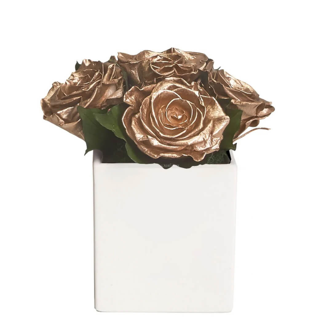 Bouquet de fleurs Deluxe (6) Vase de Roses