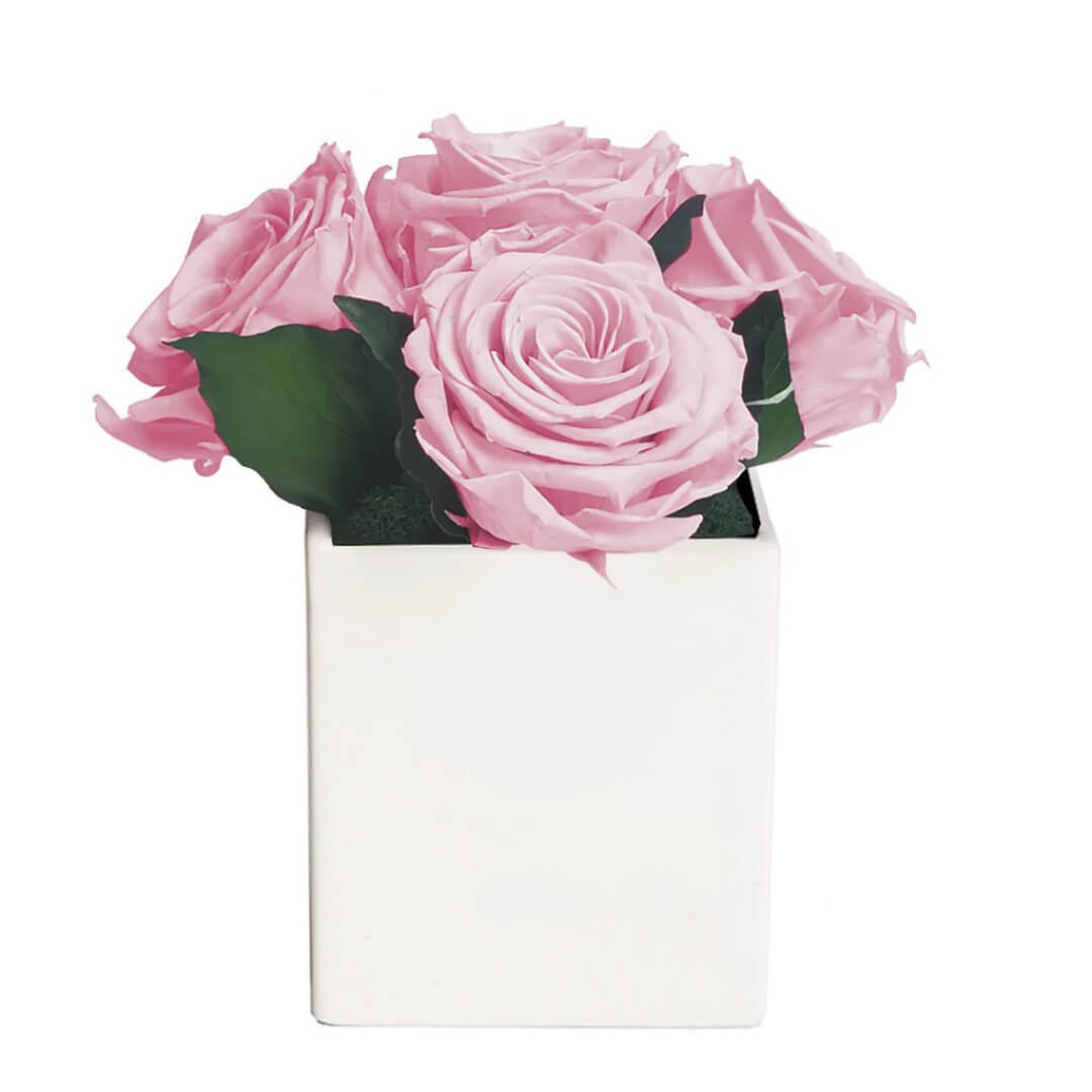 Carré de fleurs avec feuilles (3) Vase de fleurs