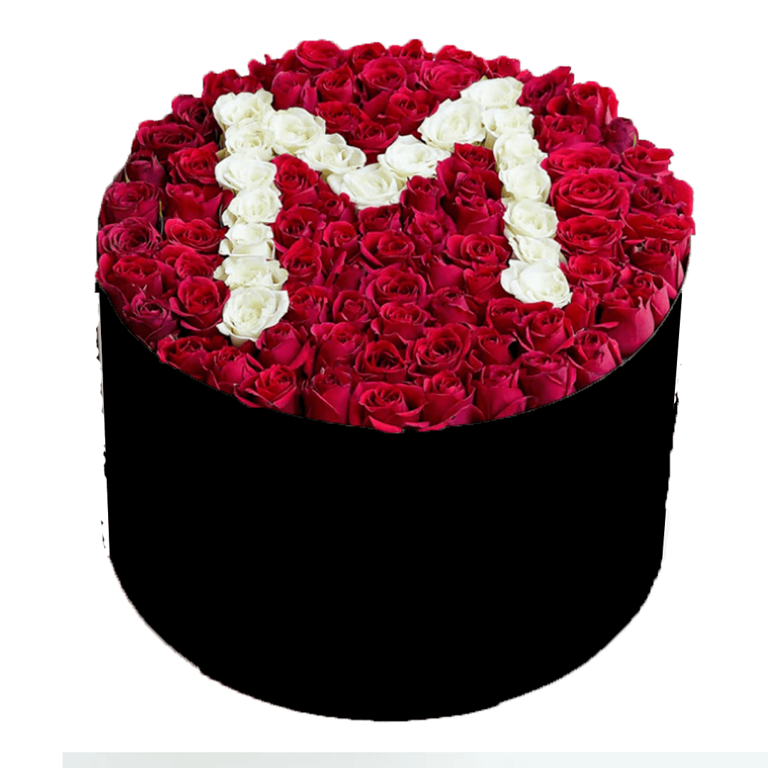 Coffret Rond Lettre (1) Coffret de fleurs Lettre