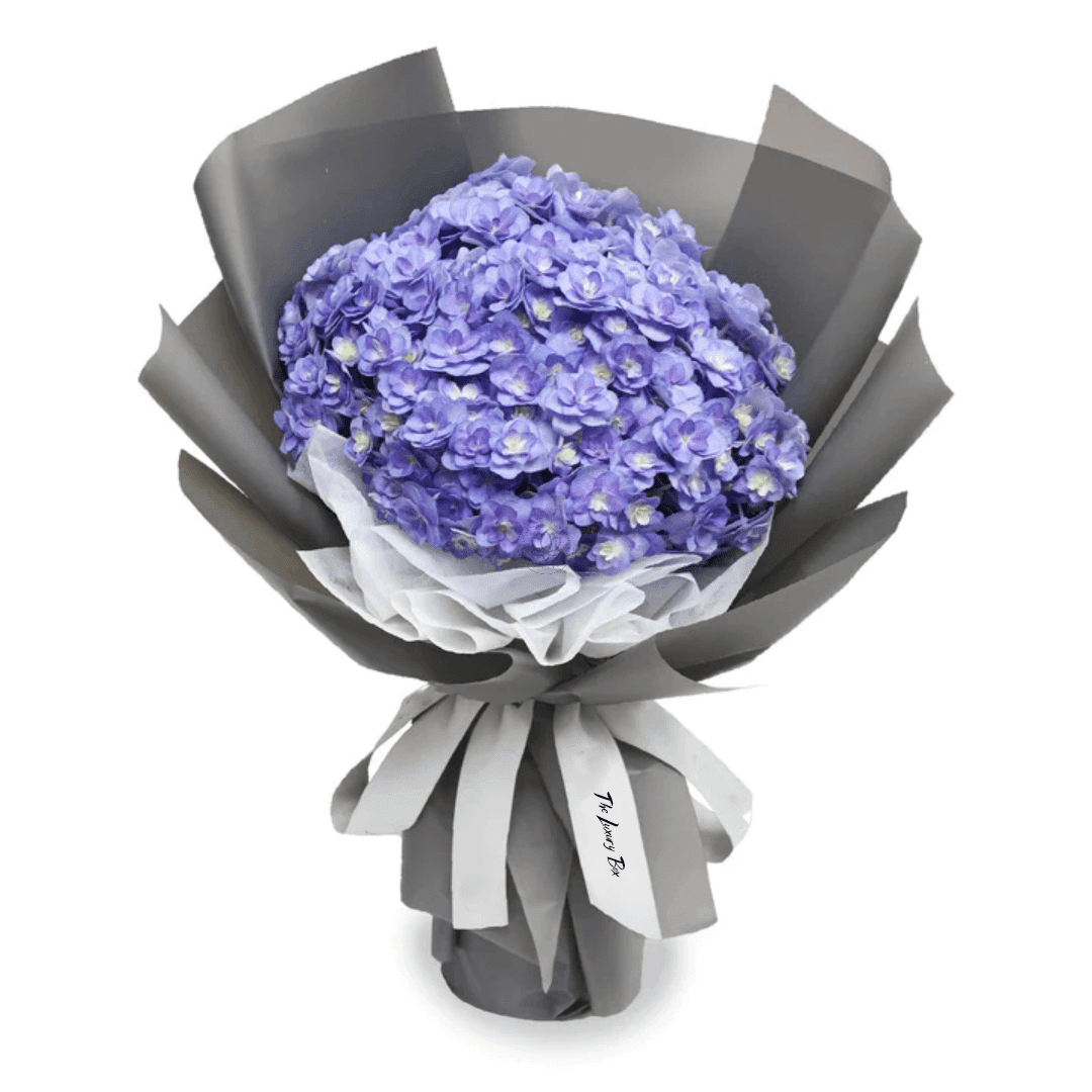 Fresh Flower Bouquet - Iris Purple Hydrangea (S) Bouquet de Hortensias