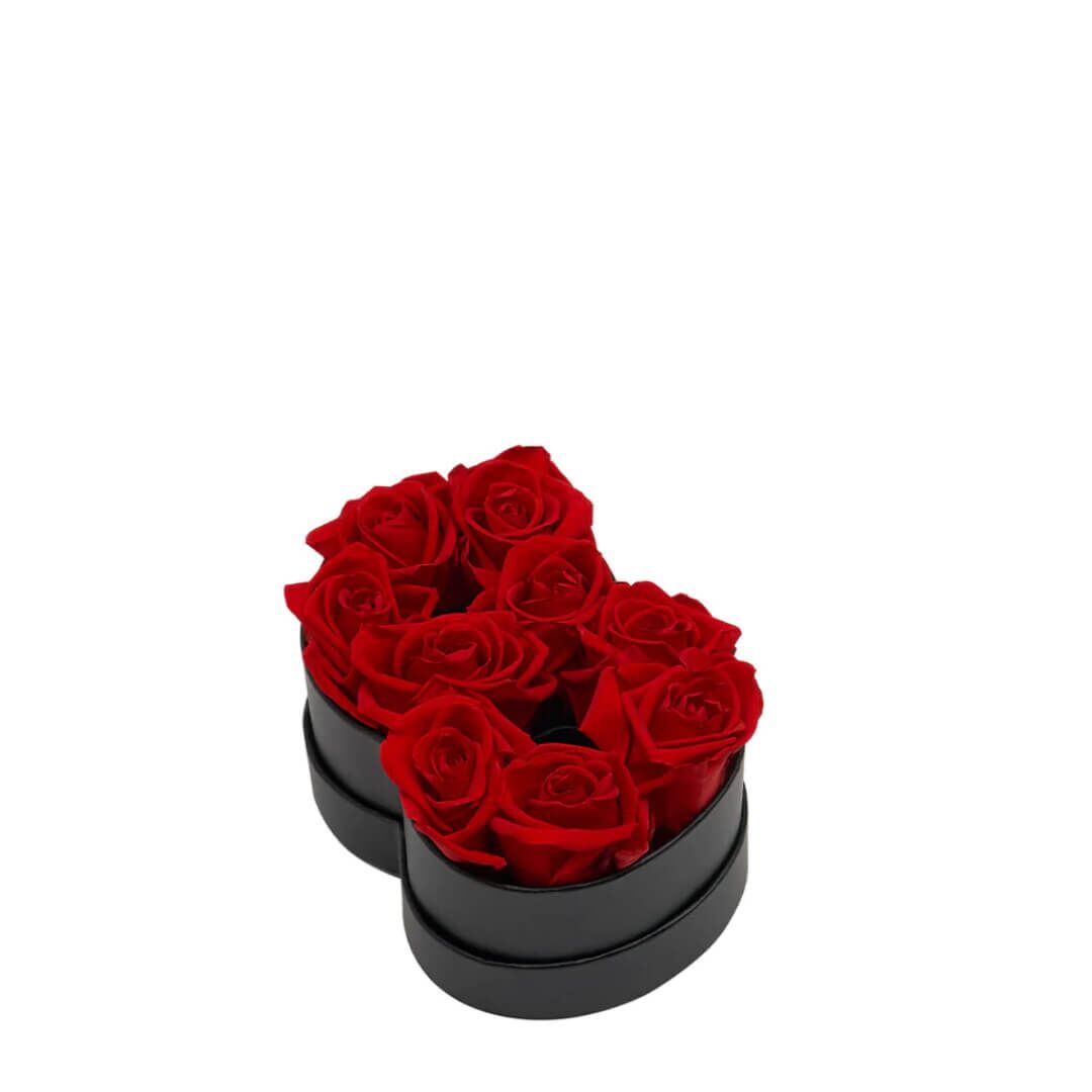 Petit chiffr rouge (3) Coffret de fleurs éternelles chiffre