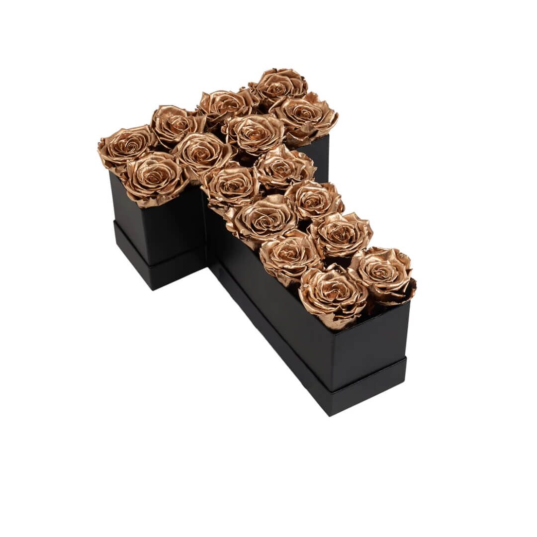 T_gold Lettre de Roses en or