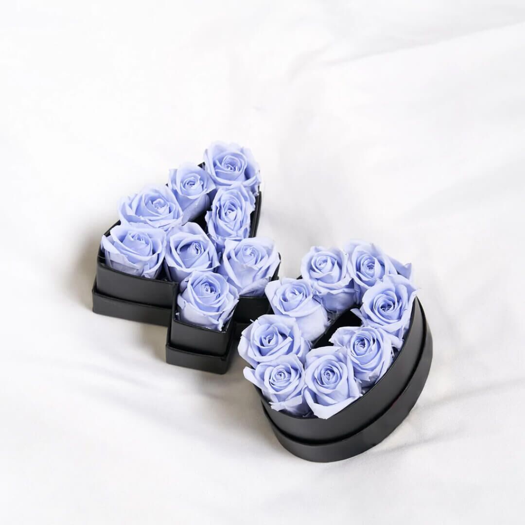 mnnumb_4 Coffret de fleurs éternelles chiffre