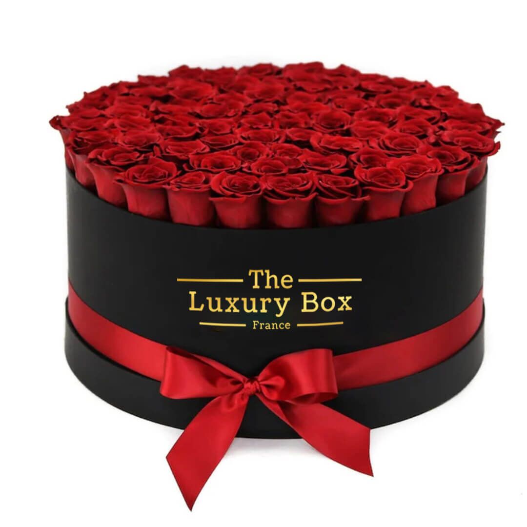 Cercle de roses éternelles - The Luxury Box (32) Commander/Acheter un coffret de roses éternelles rouge