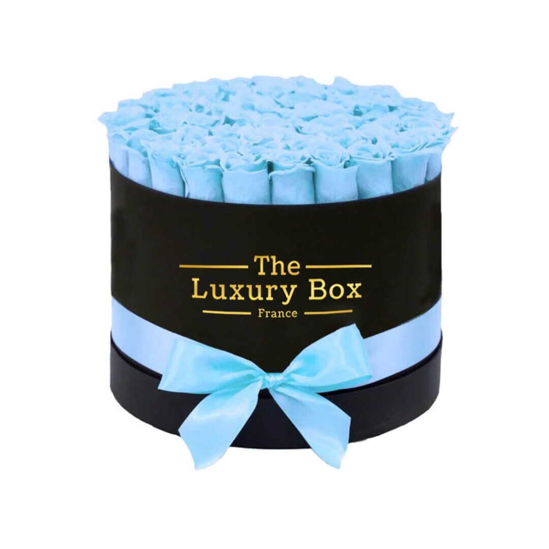 Cercle de roses éternelles - The Luxury Box (55) Commander/Acheter un coffret de roses éternelles turquoise