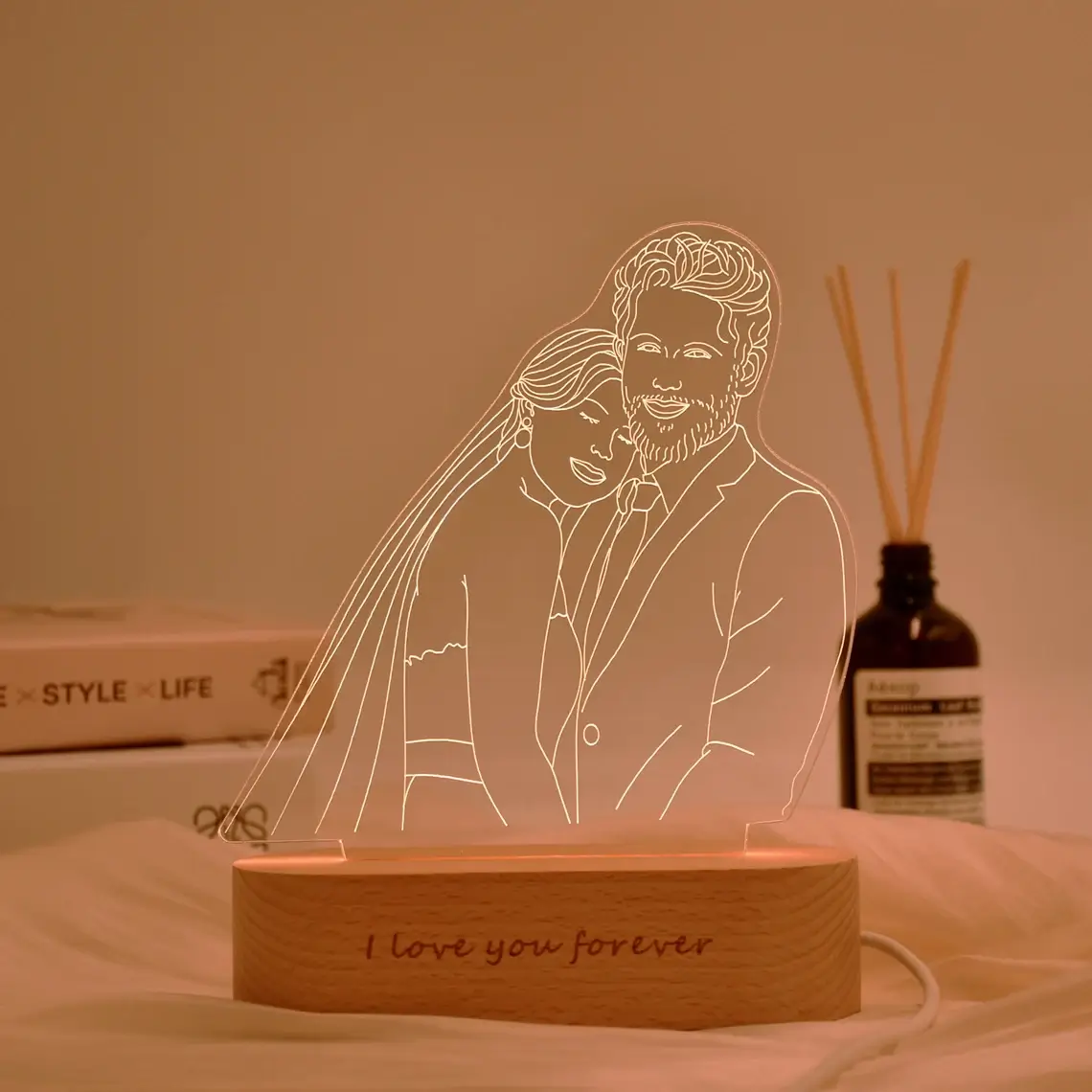 Lampe LED 3D Personnalisable (1) Lampe LED 3D Personnalisable 1 | The Luxury Box