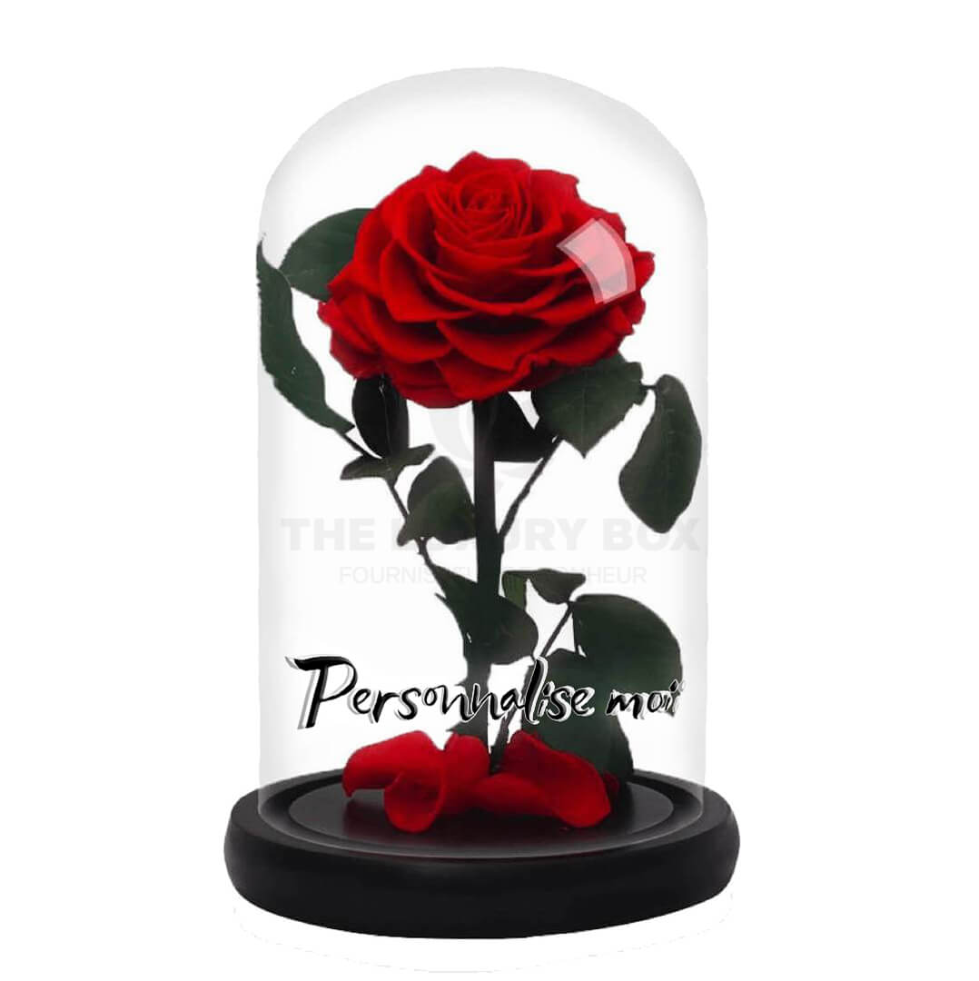 Roses sous cloches personnalisables (1) Roses sous cloches personnalisables 1 | The Luxury Box