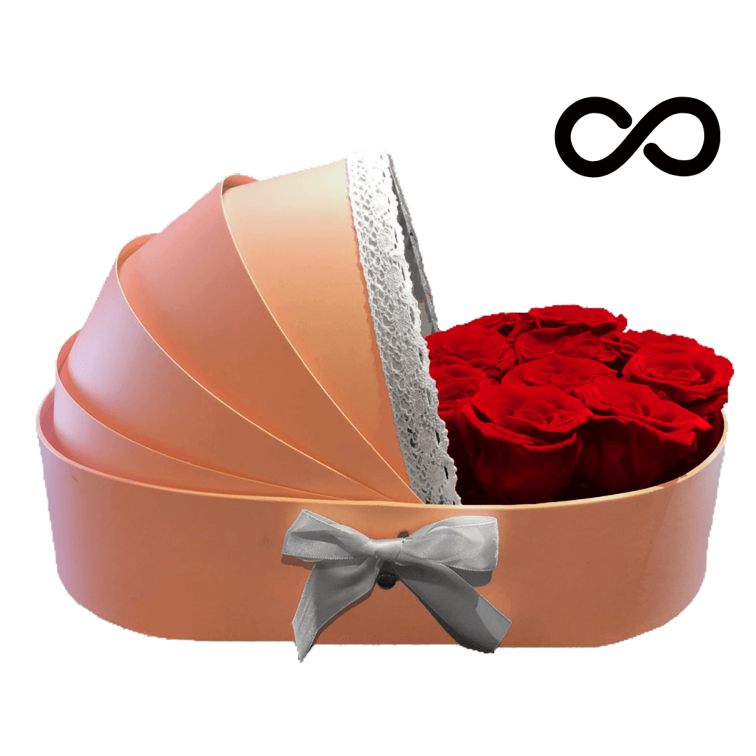 Boite de roses éternelles de couleur rouge Boite de roses éternelles de couleur rouge