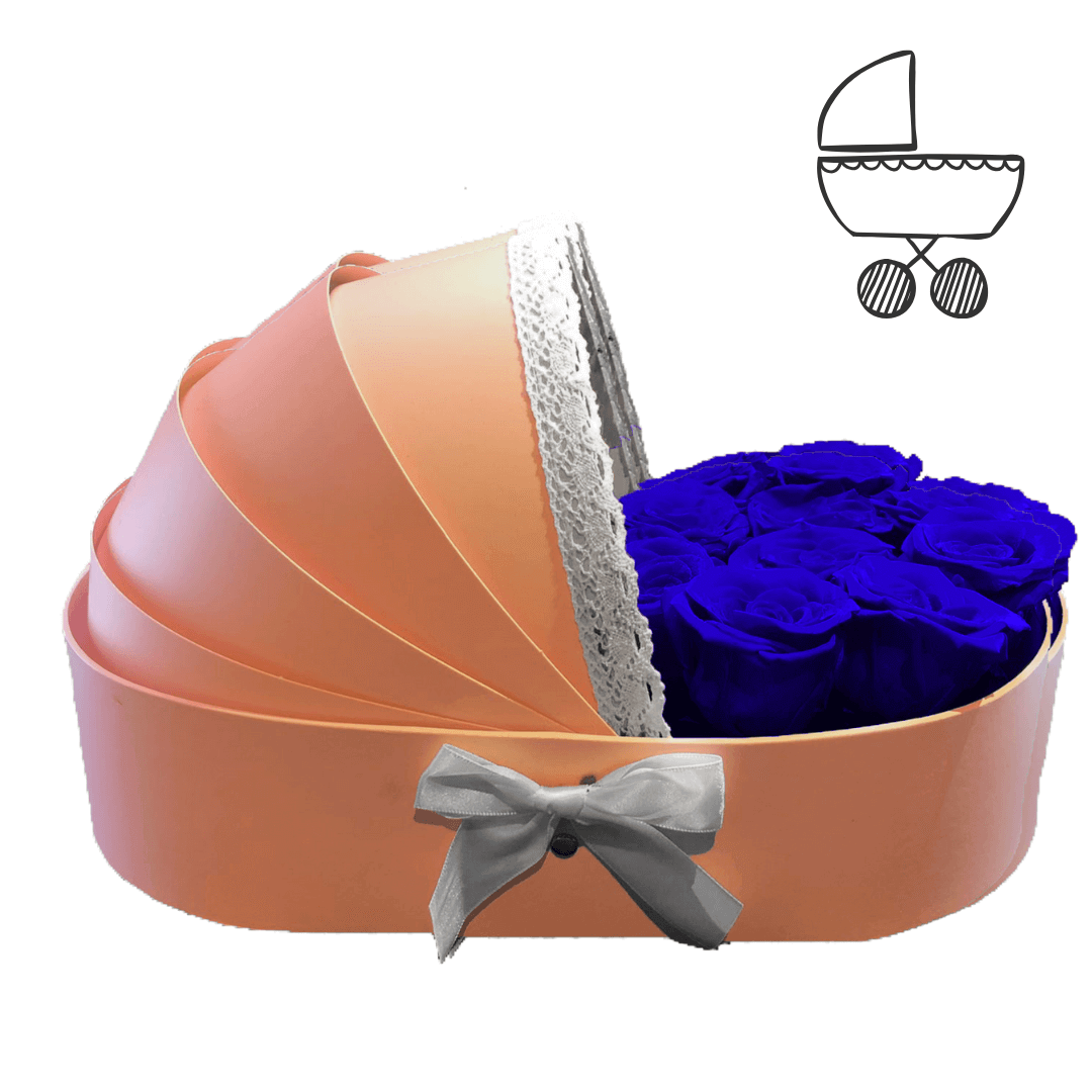 Boite de roses éternelles de couleur bleu Boite de roses éternelles de couleur bleu