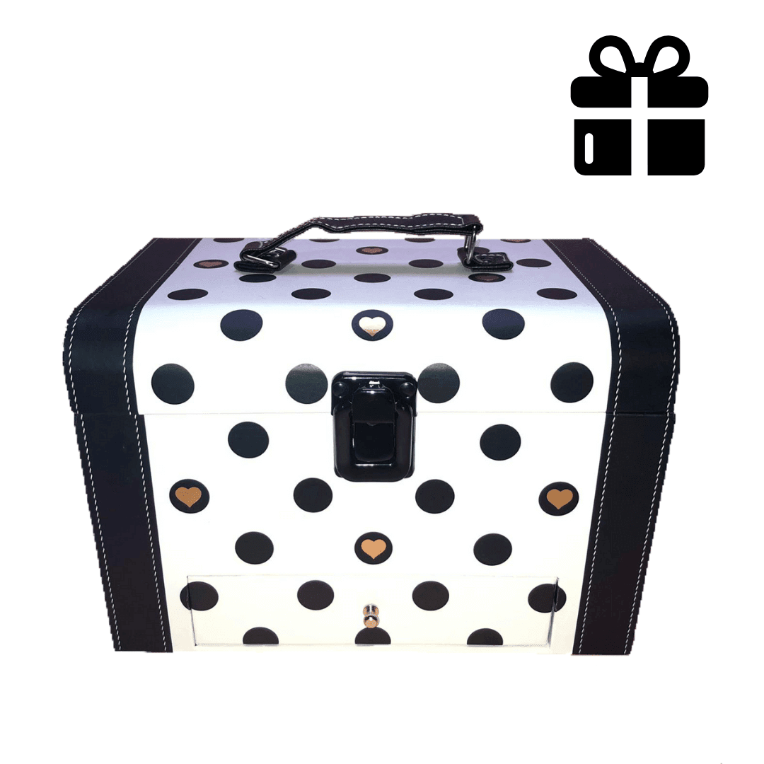 Boite de rose éternelles de couleur noir et blanc Boite de rose éternelles de couleur noir et blanc