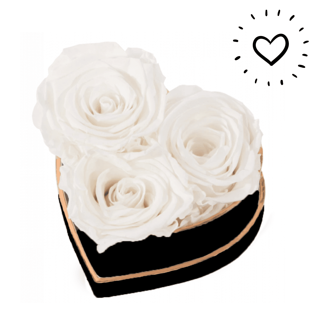 Petit Cœur 1 | The Luxury Box Boite de roses éternelles en forme de cœur