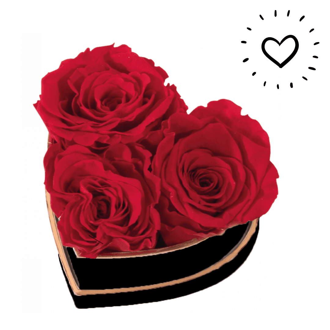 Petit Cœur 1 | The Luxury Box Boite de roses éternelles en forme de cœur