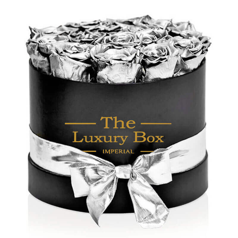 The Silver Cirle 1 | The Luxury Box Boite de roses éternelles en argent