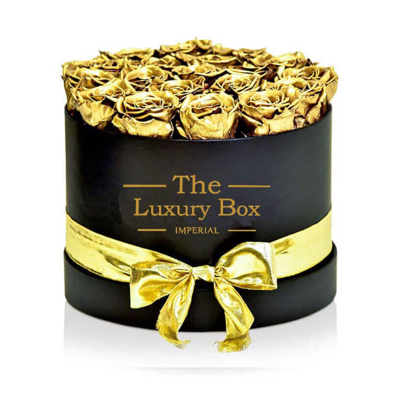 The Gold Cirle 4 1 | The Luxury Box Petite boite de roses en or