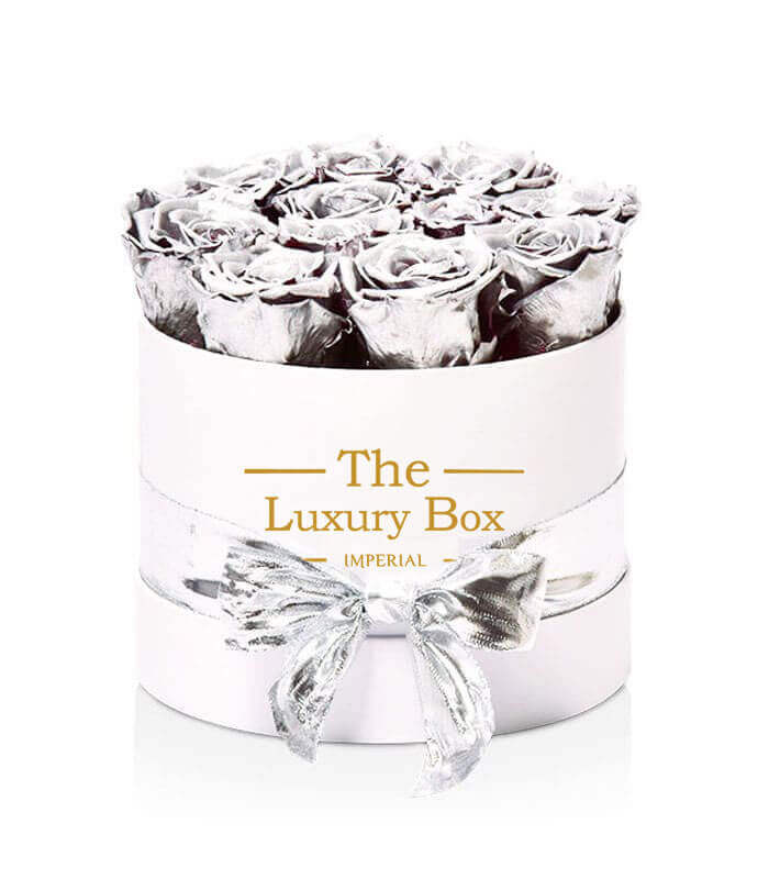 Little Silver Cirle 1 | The Luxury Box Boite de roses éternelles en argent