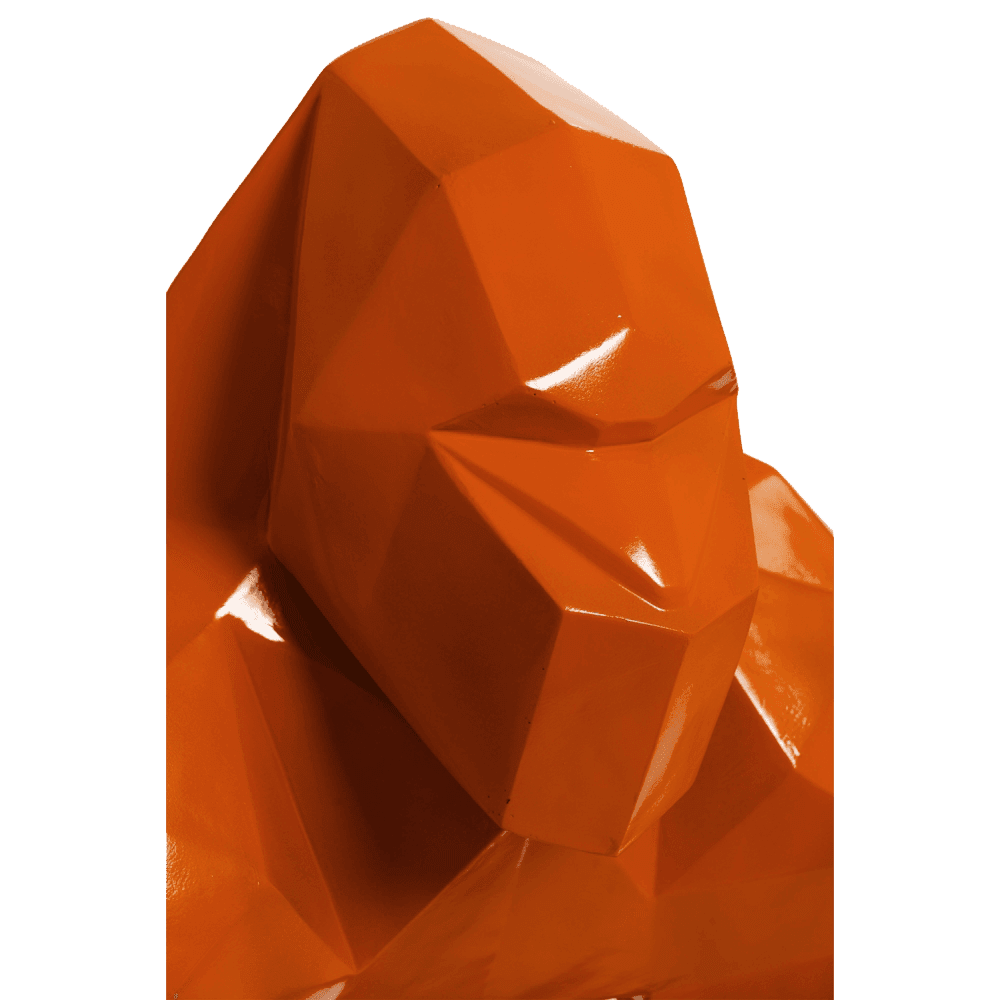 The Luxury Box kamina 120cm statue gorille origami geant taille xl colori orange 1 | The Luxury Box