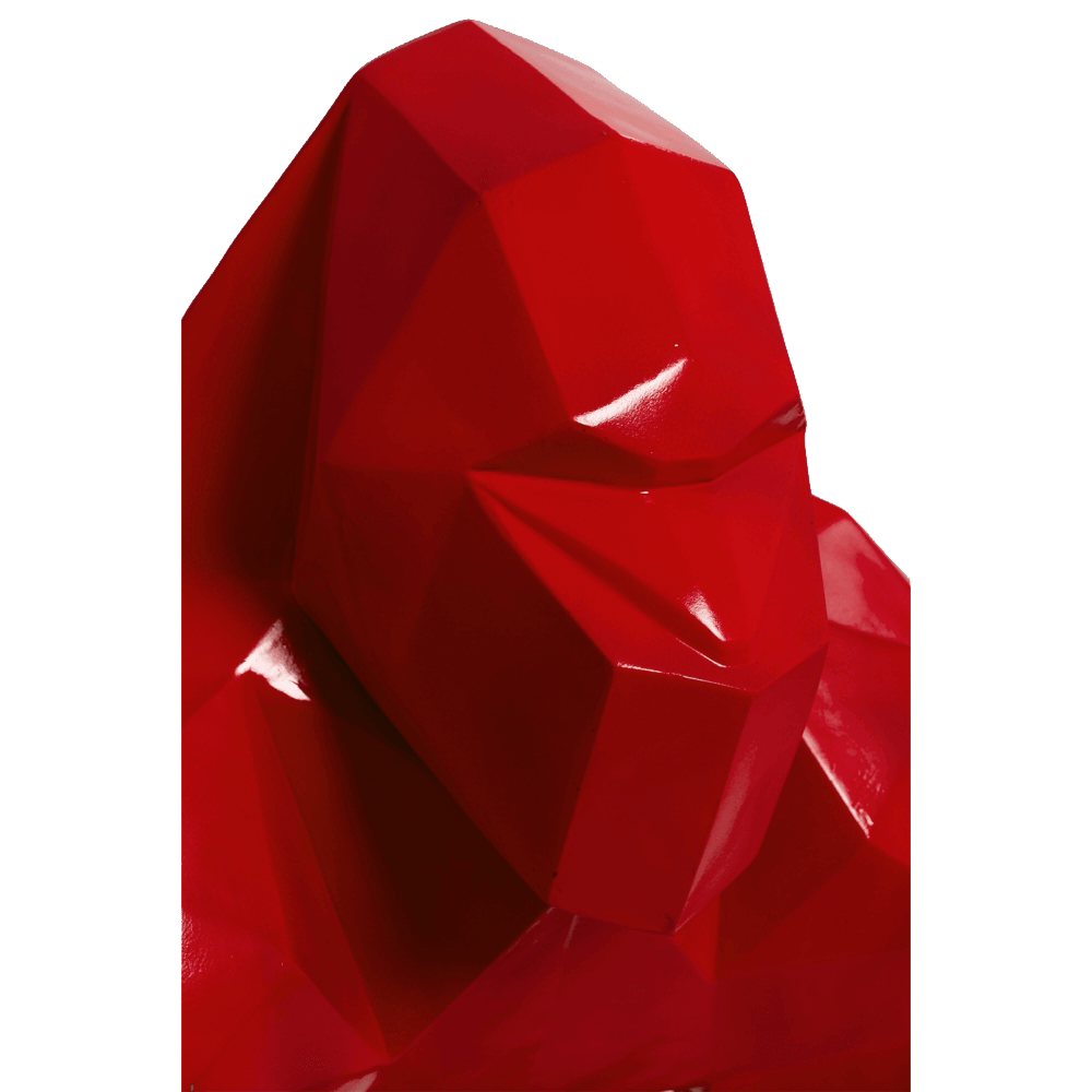 The Luxury Box kamina 120cm statue gorille origami geant taille xl colori rouge 1 | The Luxury Box