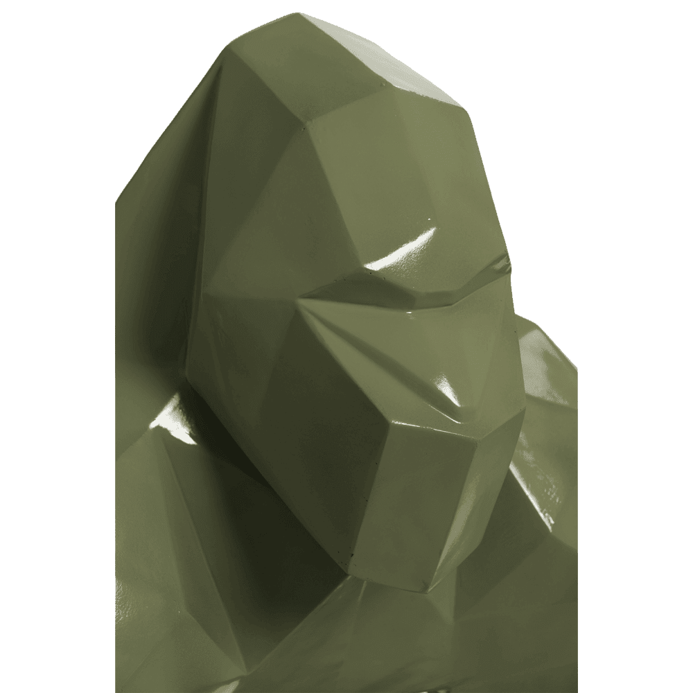 The Luxury Box kamina 120cm statue gorille origami geant taille xl colori vert kaki 2 min | The Luxury Box