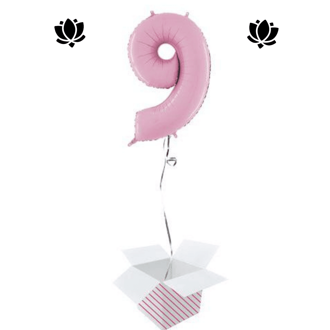 Ballon Box Rose (8) Livraison de ballon à domicile