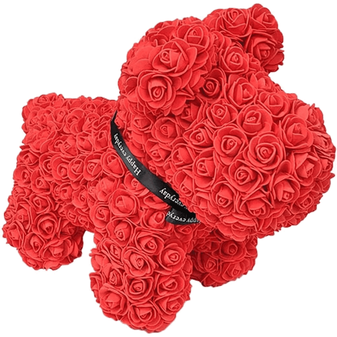 Chien en roses (4) Chien de fleurs éternelles