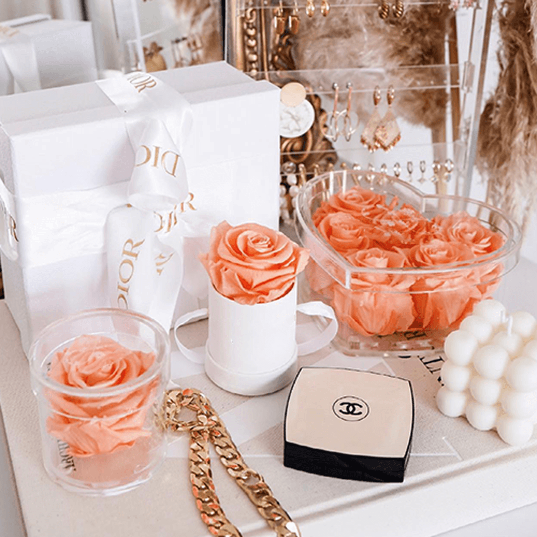 Heart-Acrylic Coeur de roses éternelles en acrylique