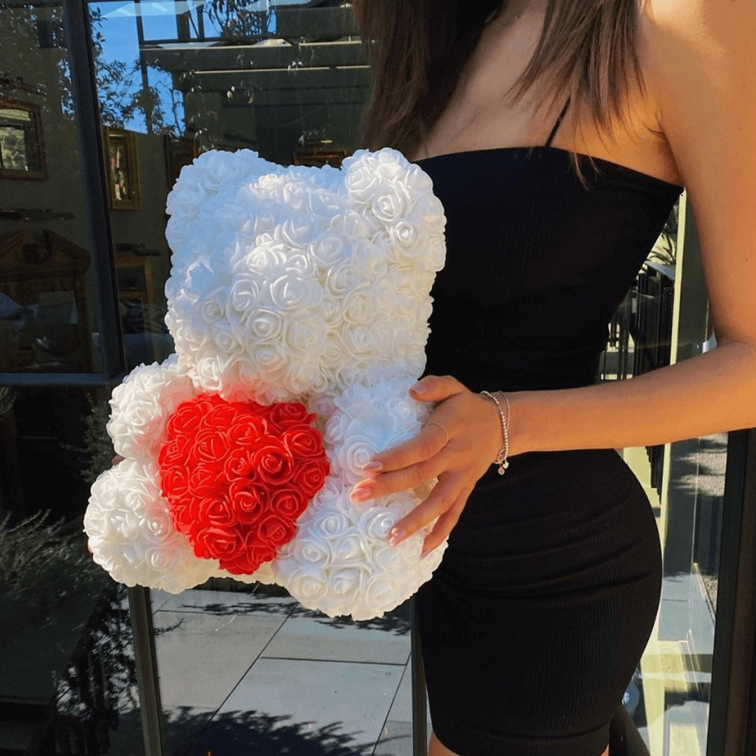 Ours de roses coeurs (2) Ours de roses coeurs 2 | The Luxury Box