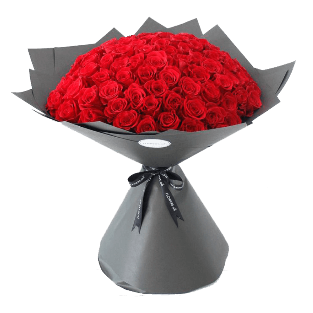 Bouquet de 100 roses (1) Bouquet de 100 roses 1 | The Luxury Box