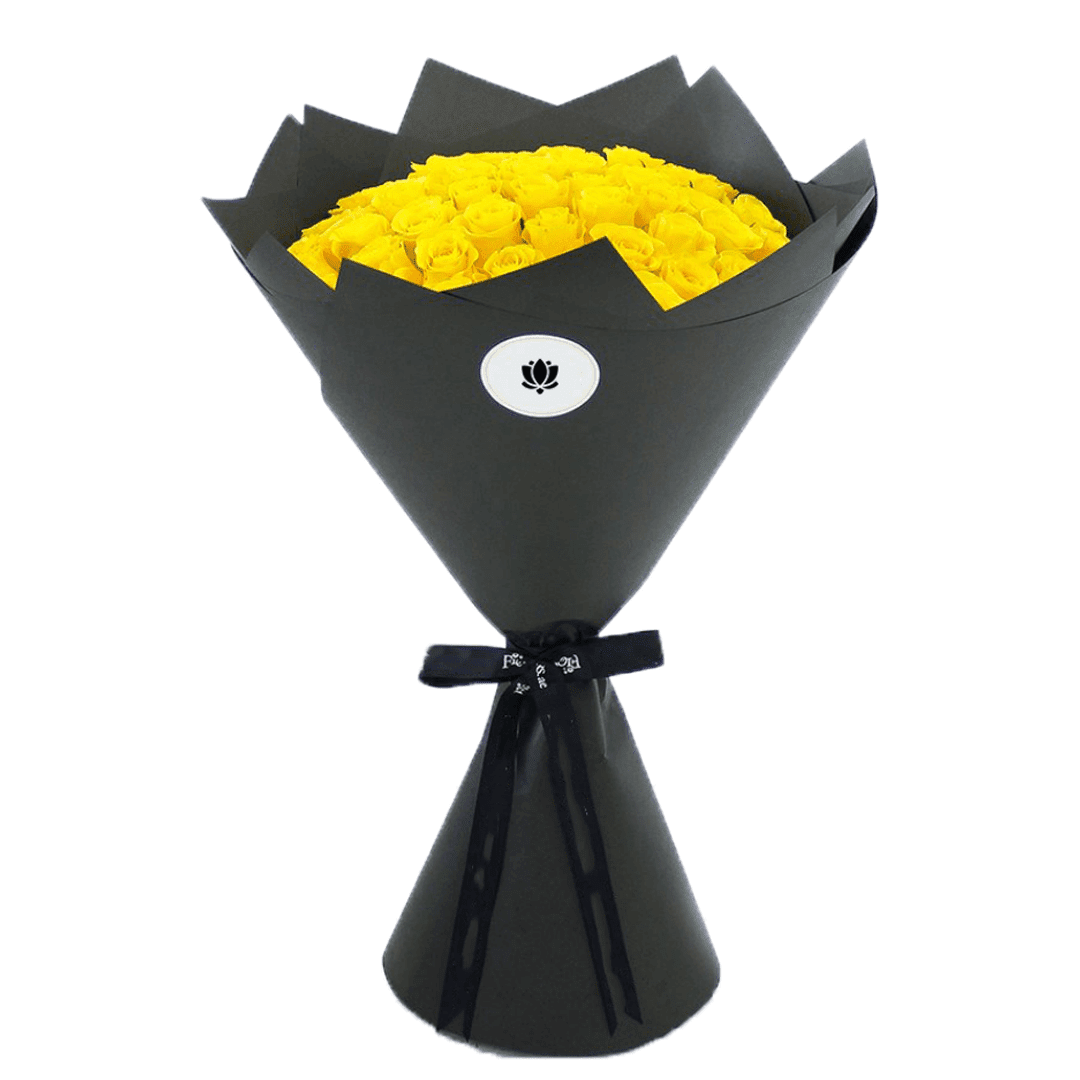 Bouquet-de-50-roses-jaune-(6) Bouquet de 50 roses jaune 6 1 | The Luxury Box