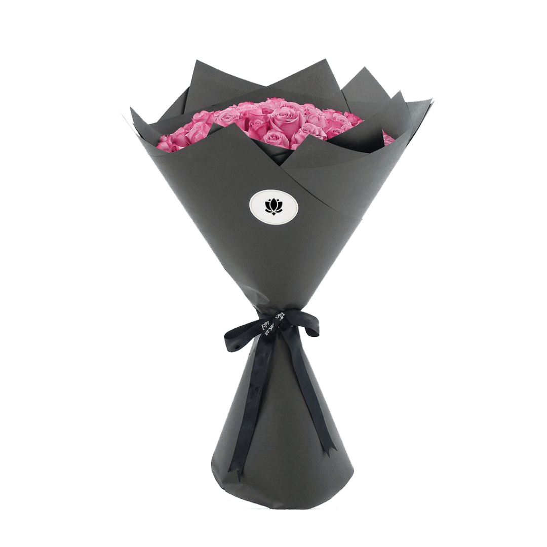 Bouquet de 50 roses mauve (2) Bouquet de 50 roses mauve 2 | The Luxury Box