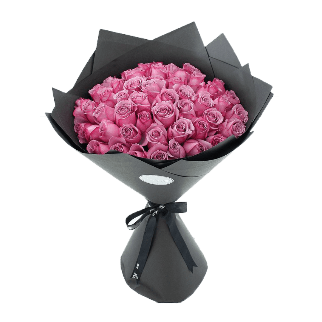 Bouquet de 50 roses mauve (3) Bouquet de 50 roses mauve 3 | The Luxury Box