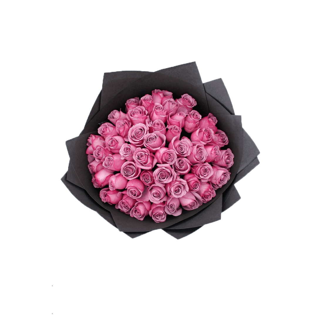 Bouquet de 50 roses mauve (4) Bouquet de 50 roses mauve 4 | The Luxury Box