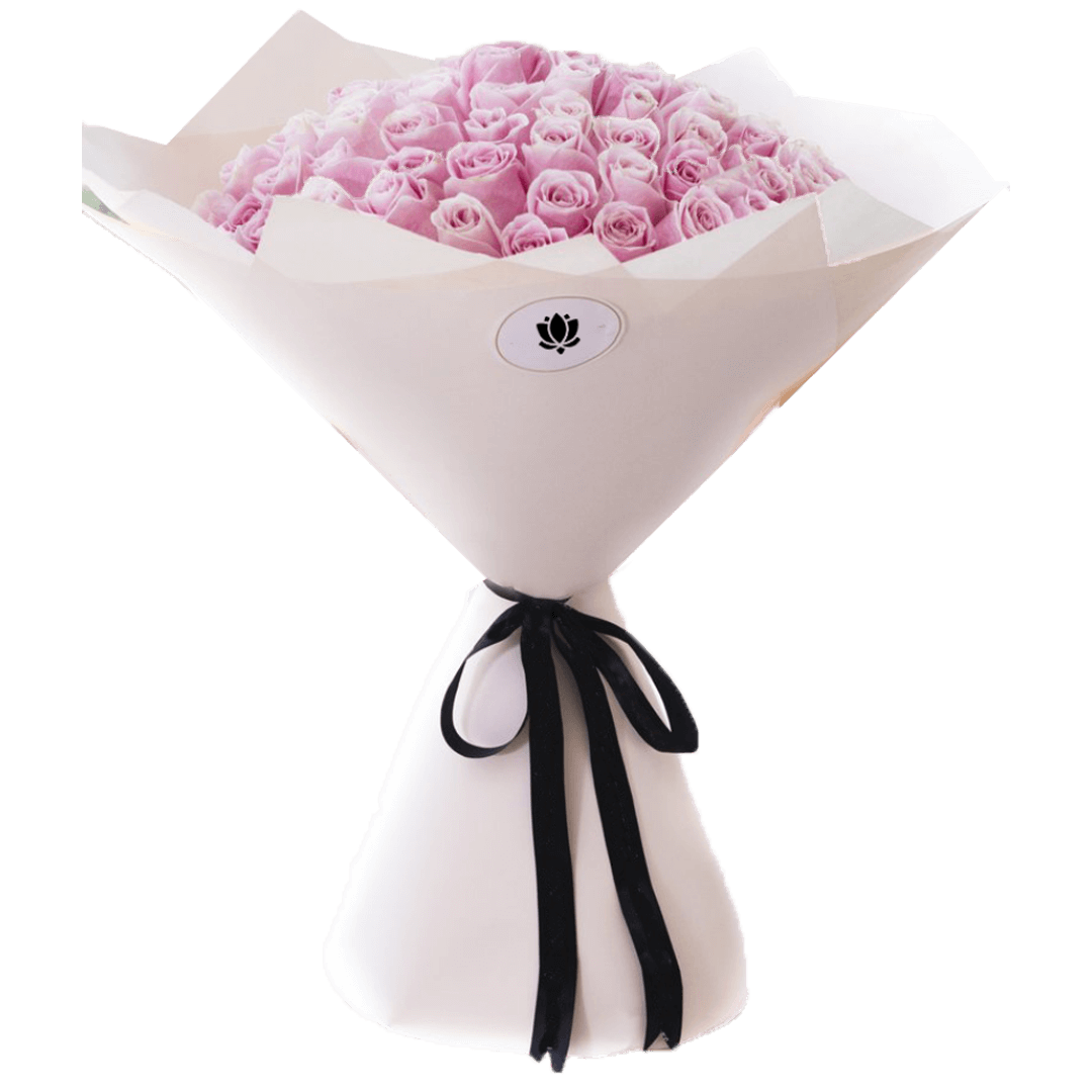 Bouquet de 100 fleurs rose (4) Bouquet de 100 fleurs rose 4 | The Luxury Box