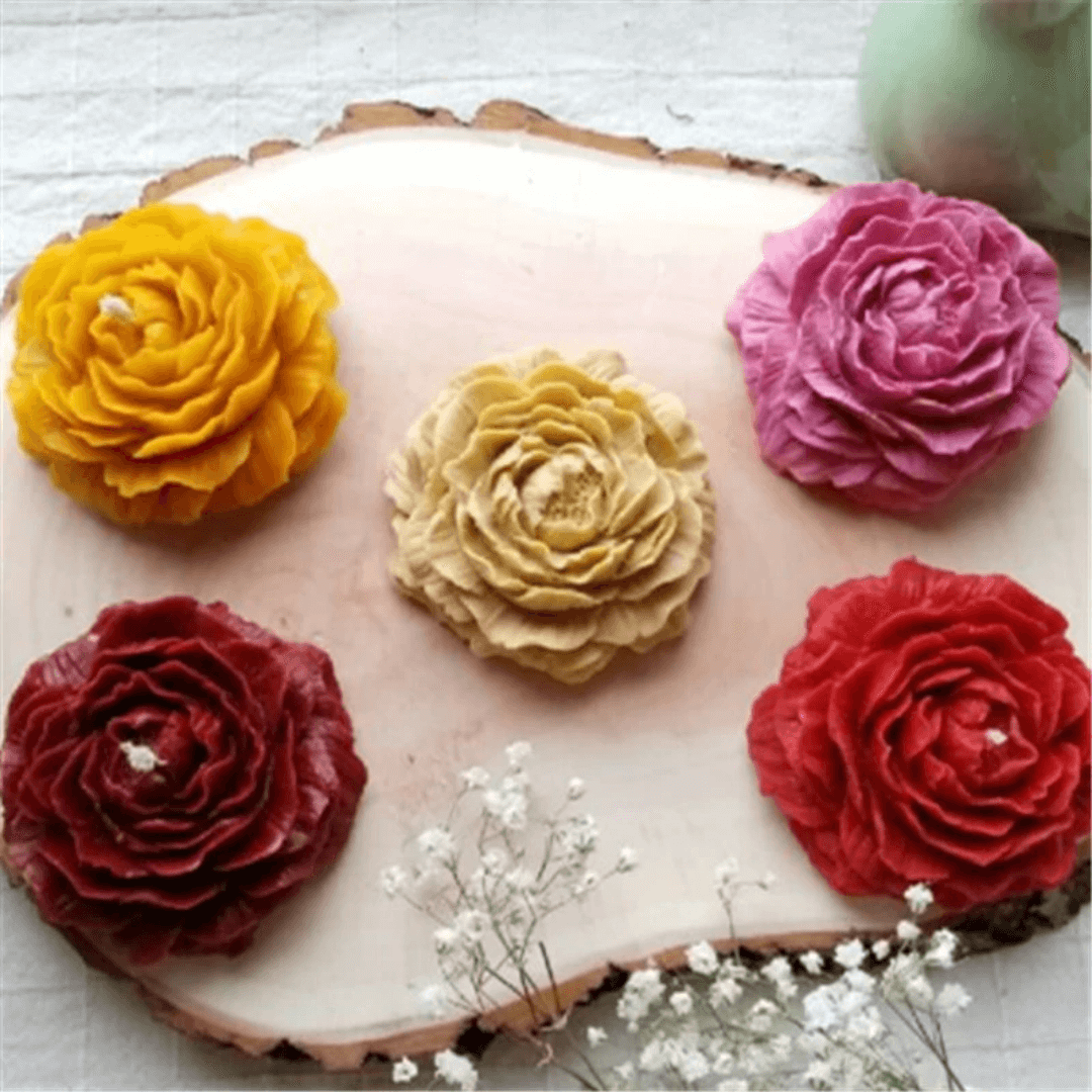 The Candle Flower (5) Bougie artisanale