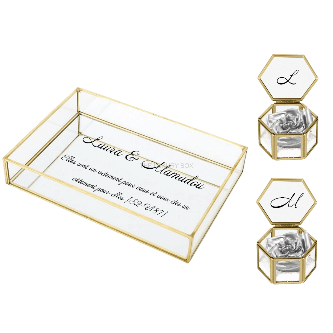 Plateau mariage rectangle (2) Plateau mariage rectangle 2 | The Luxury Box