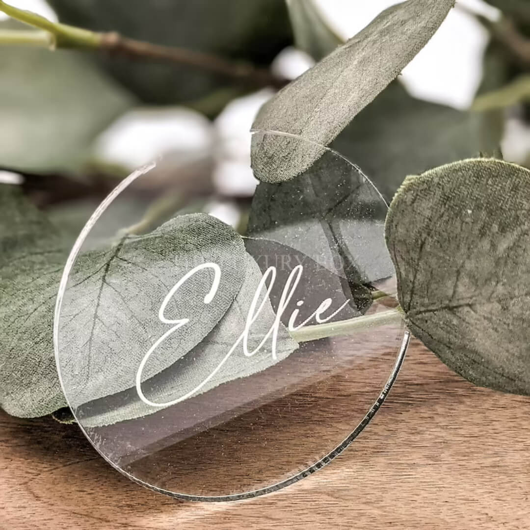 Acrylic Name Wedding (1) Carte nom invité