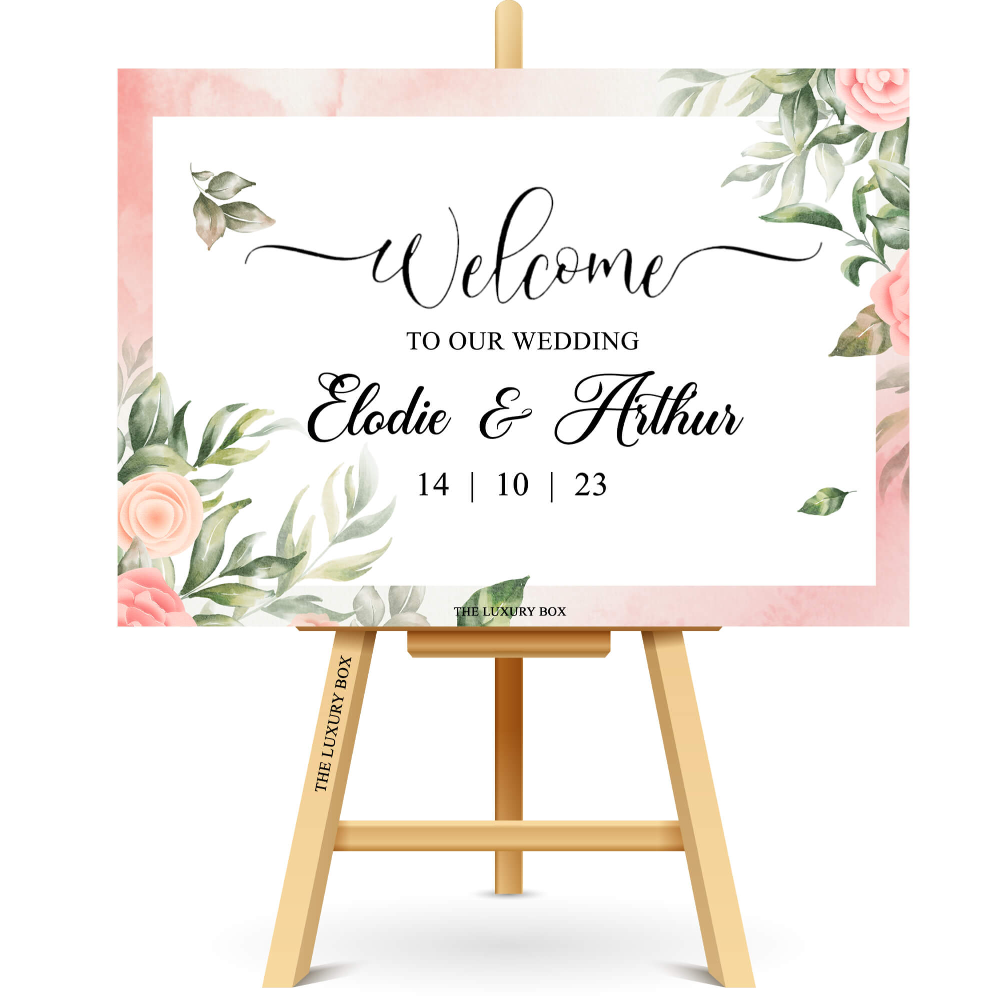 Horizontal Sign Box (1) Panneau Welcome Mariage