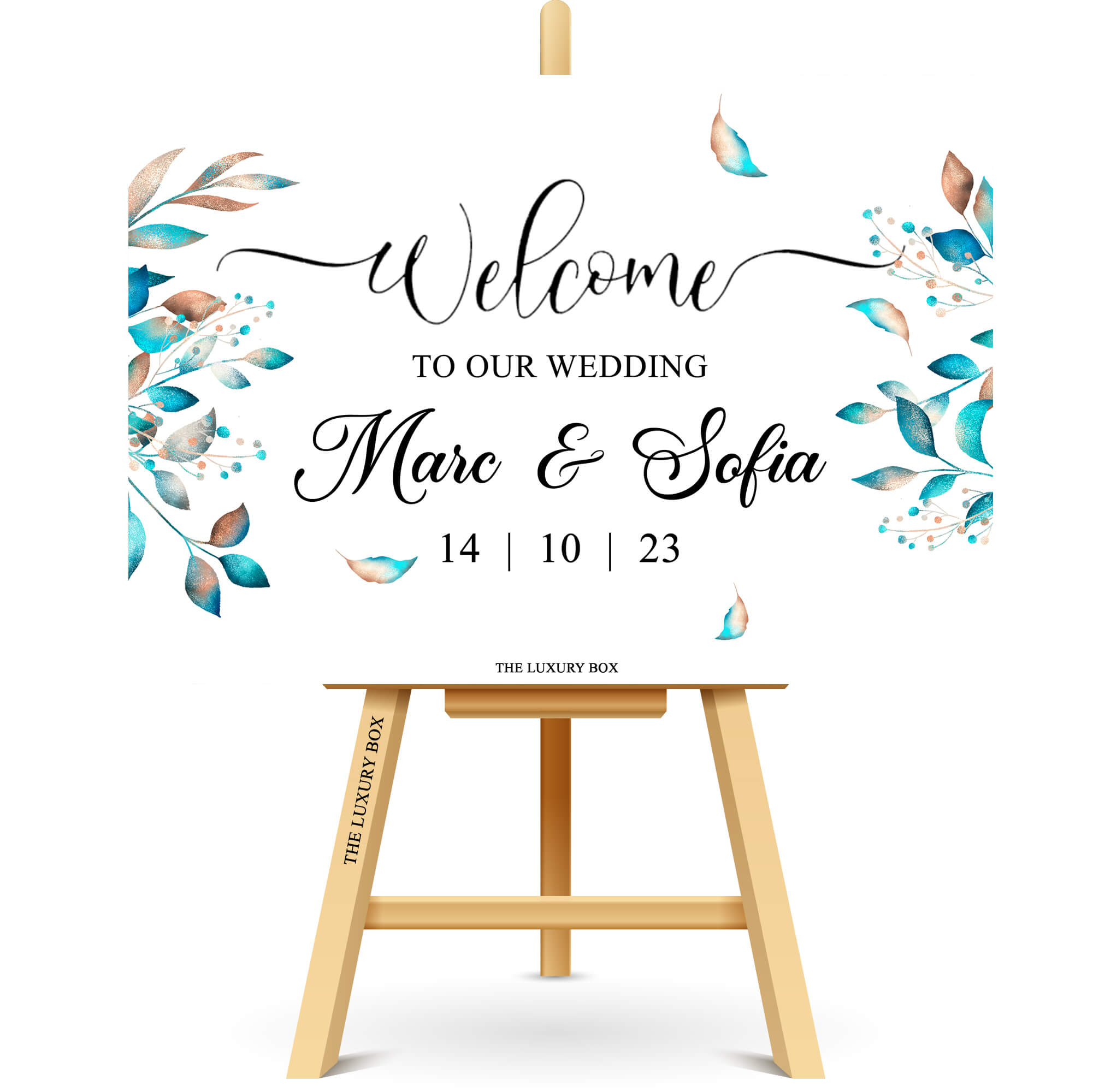 Horizontal Sign Box (10) Panneau Welcome Mariage