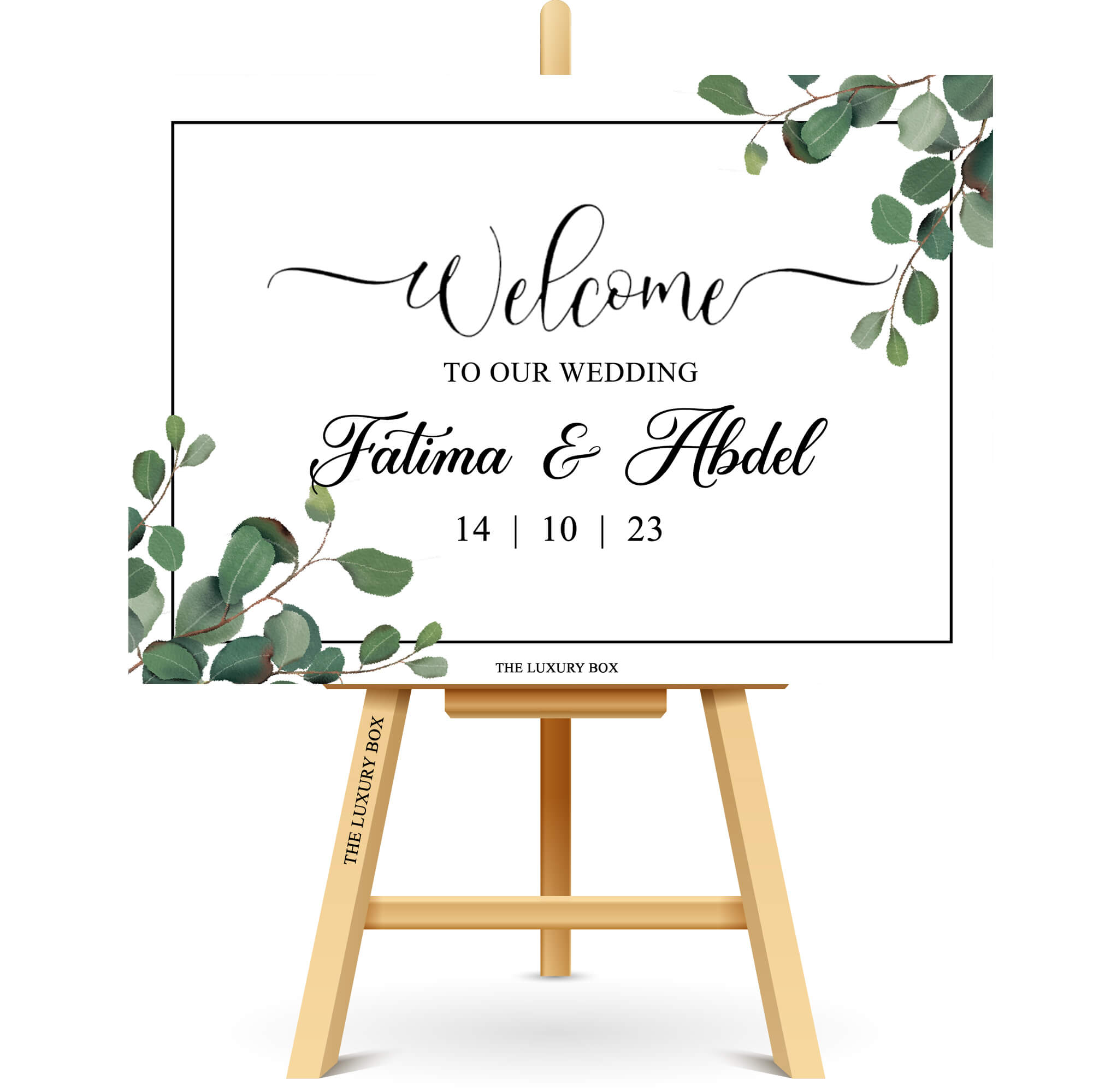 Horizontal Sign Box (11) Panneau Welcome Mariage