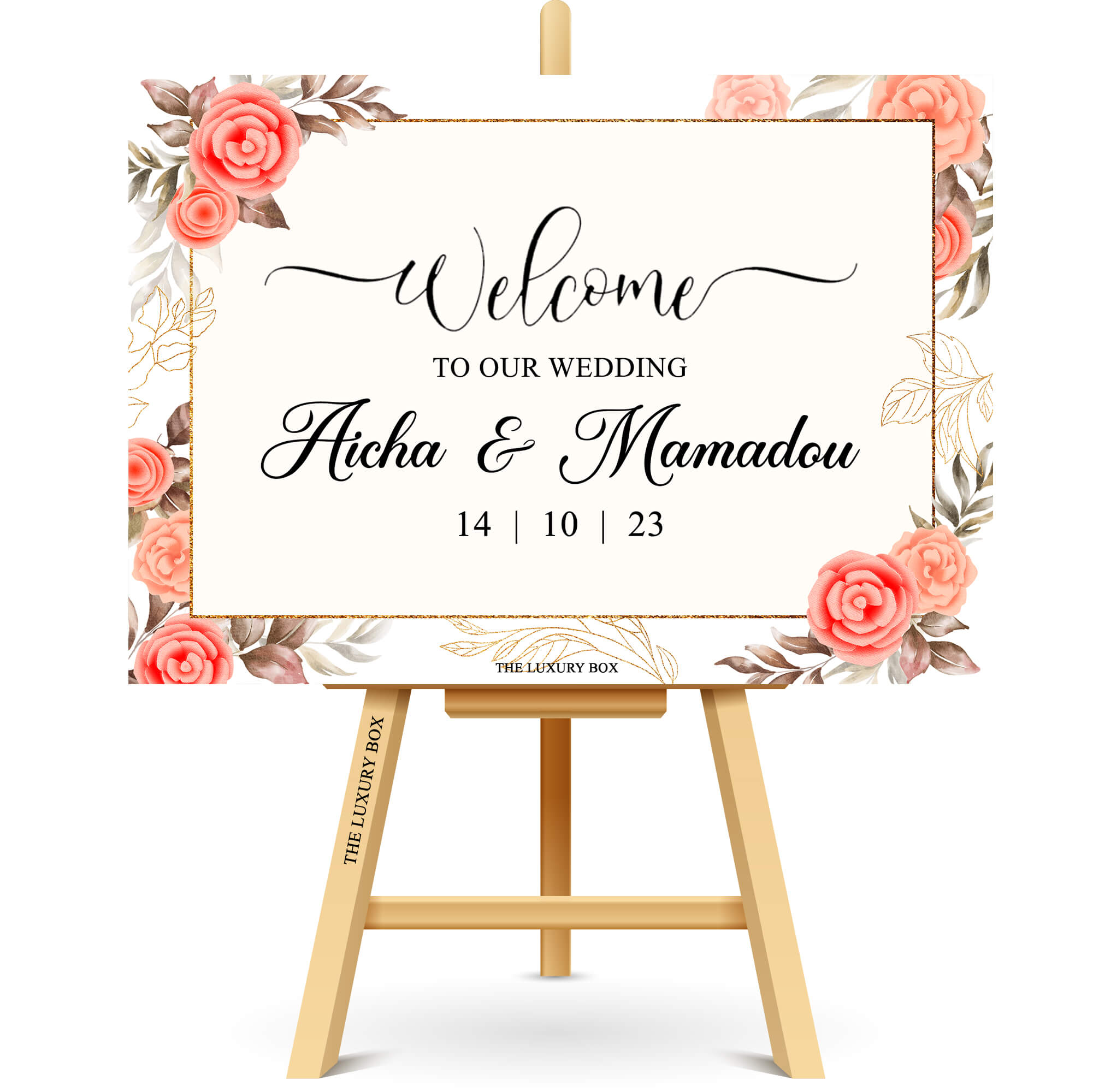 Horizontal Sign Box (12) Panneau Welcome Mariage