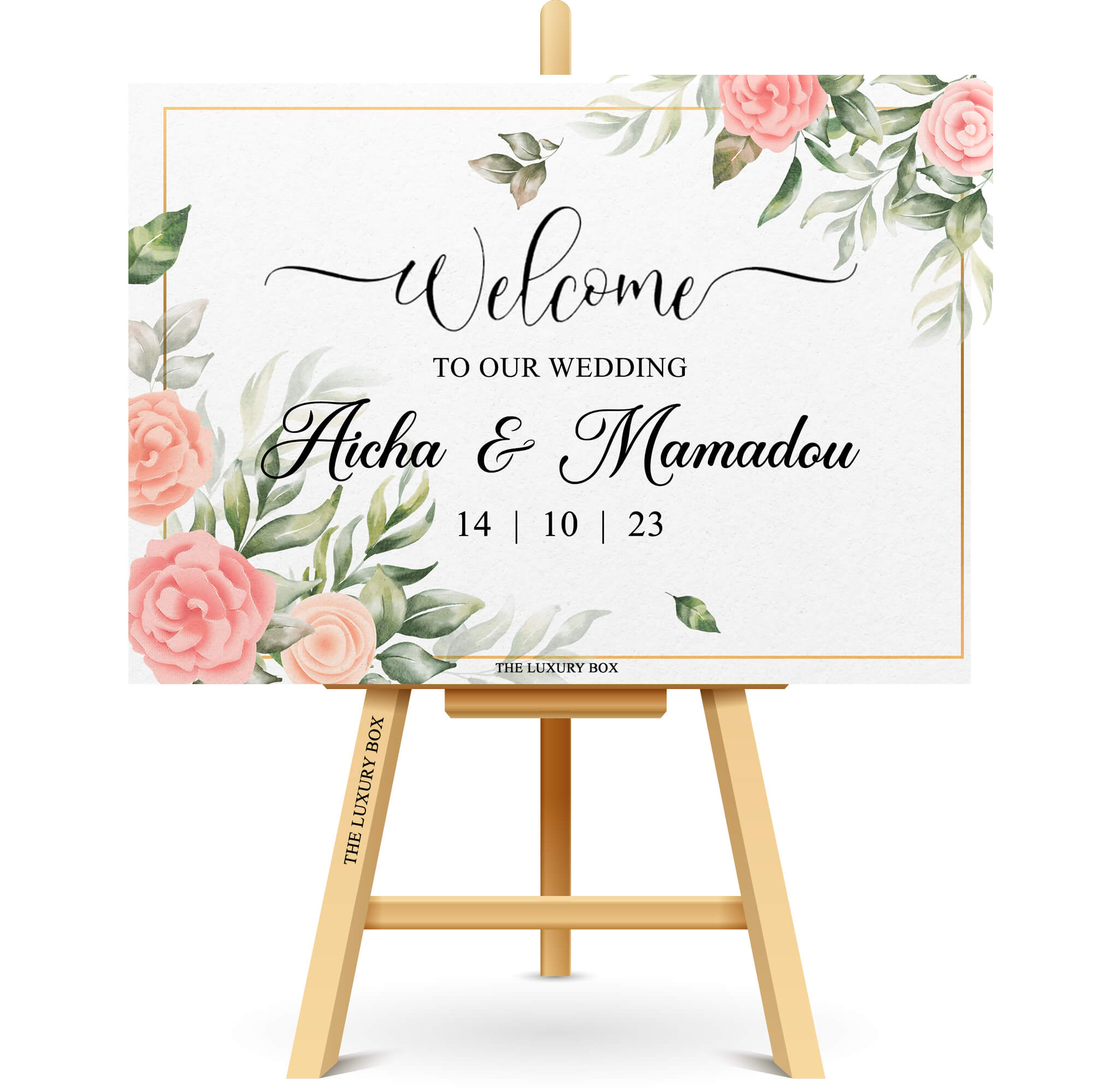 Horizontal Sign Box (13) Panneau Welcome Mariage