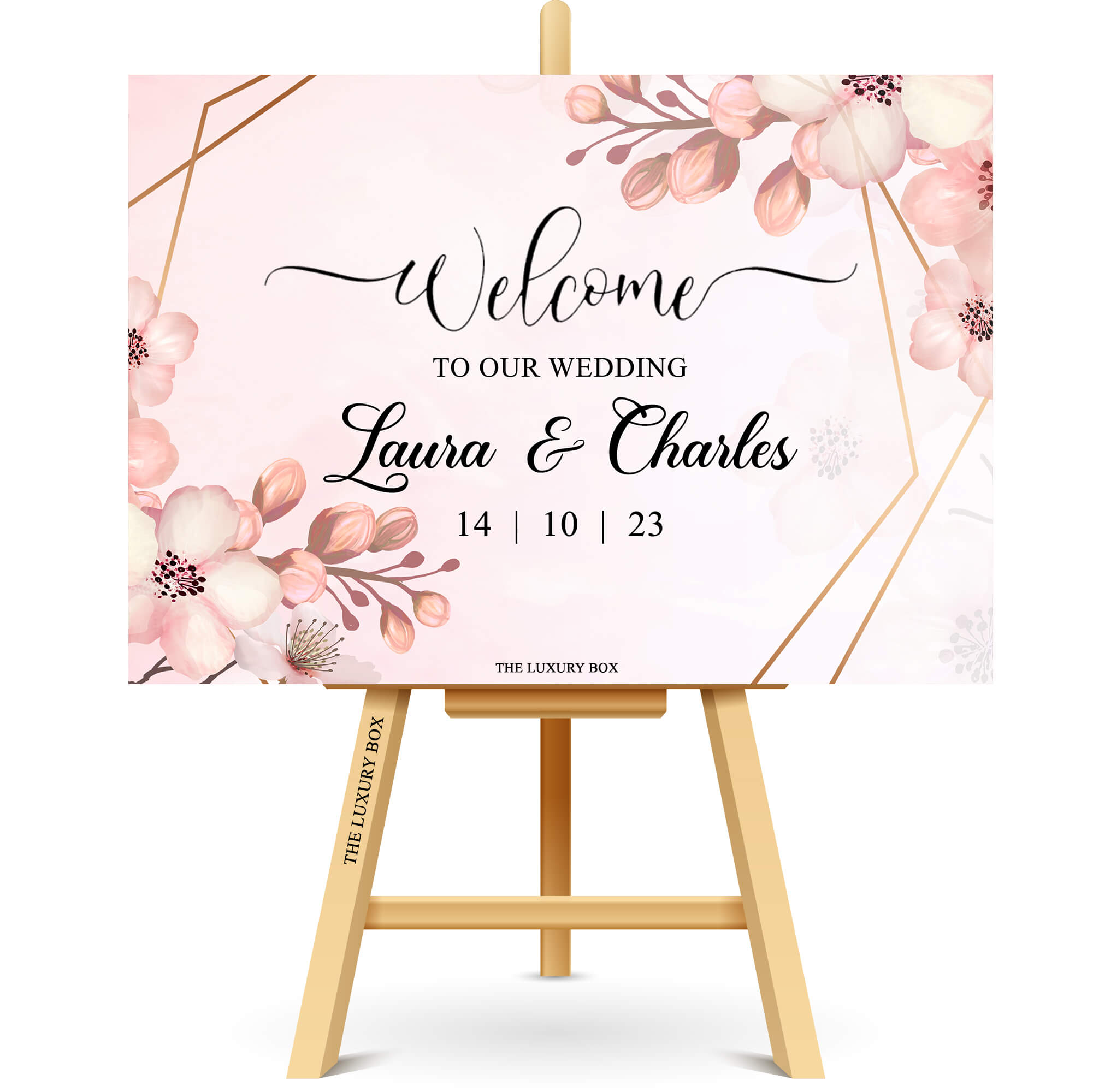Horizontal Sign Box (14) Panneau Welcome Mariage